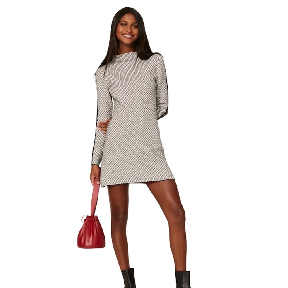 Victor Glemaud Checked Colorblock Mini Dress